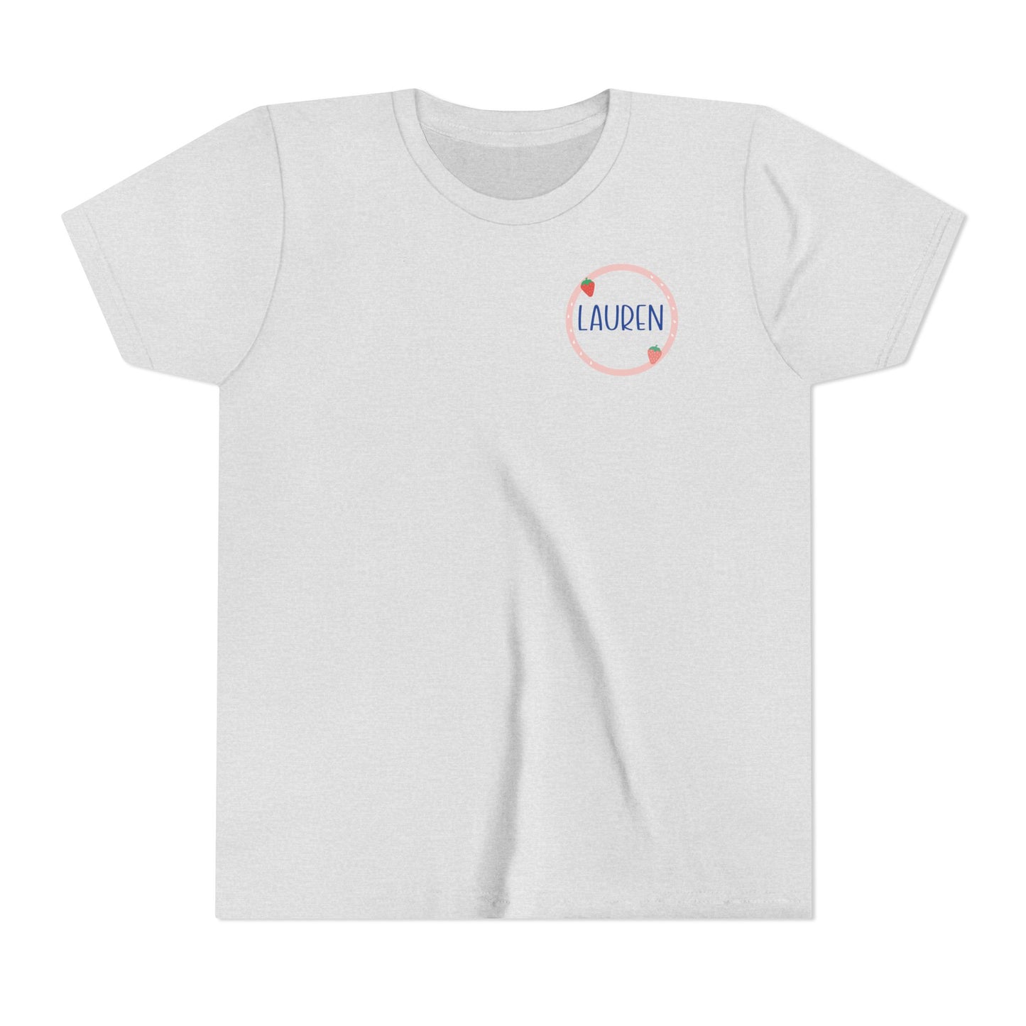 Custom Strawberry Circle Youth T-Shirt