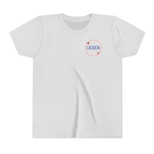 Custom Strawberry Circle Youth T-Shirt