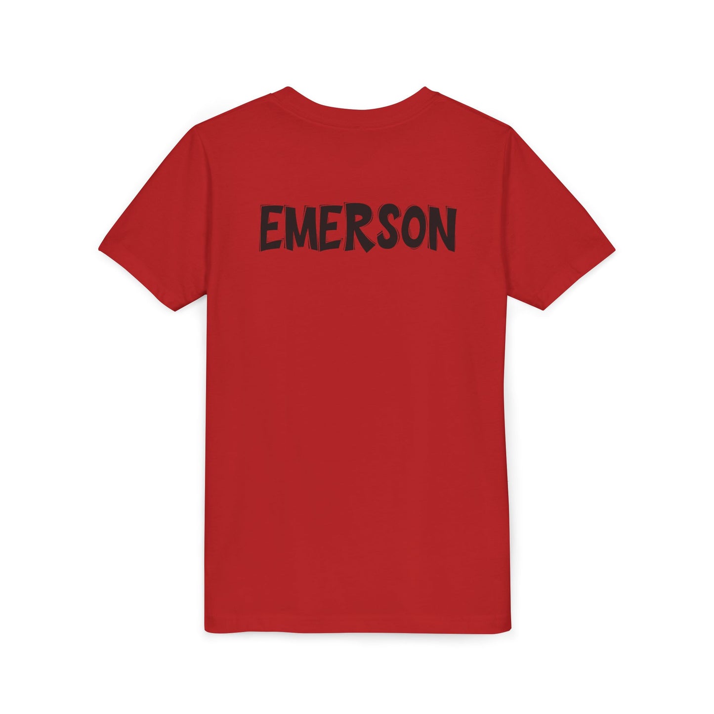 Custom School Name Bold Outlined Youth T-Shirt