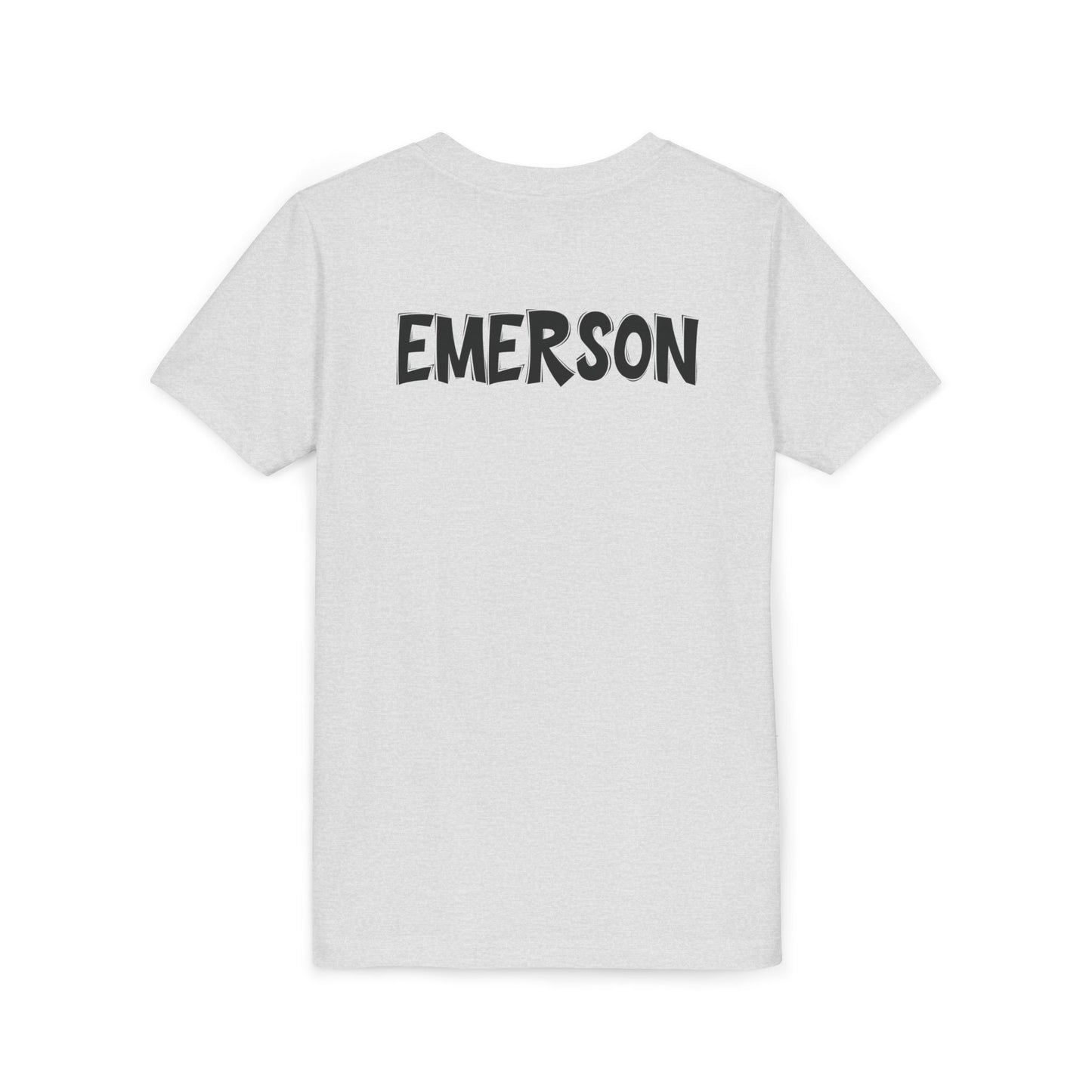 Custom School Name Bold Outlined Youth T-Shirt