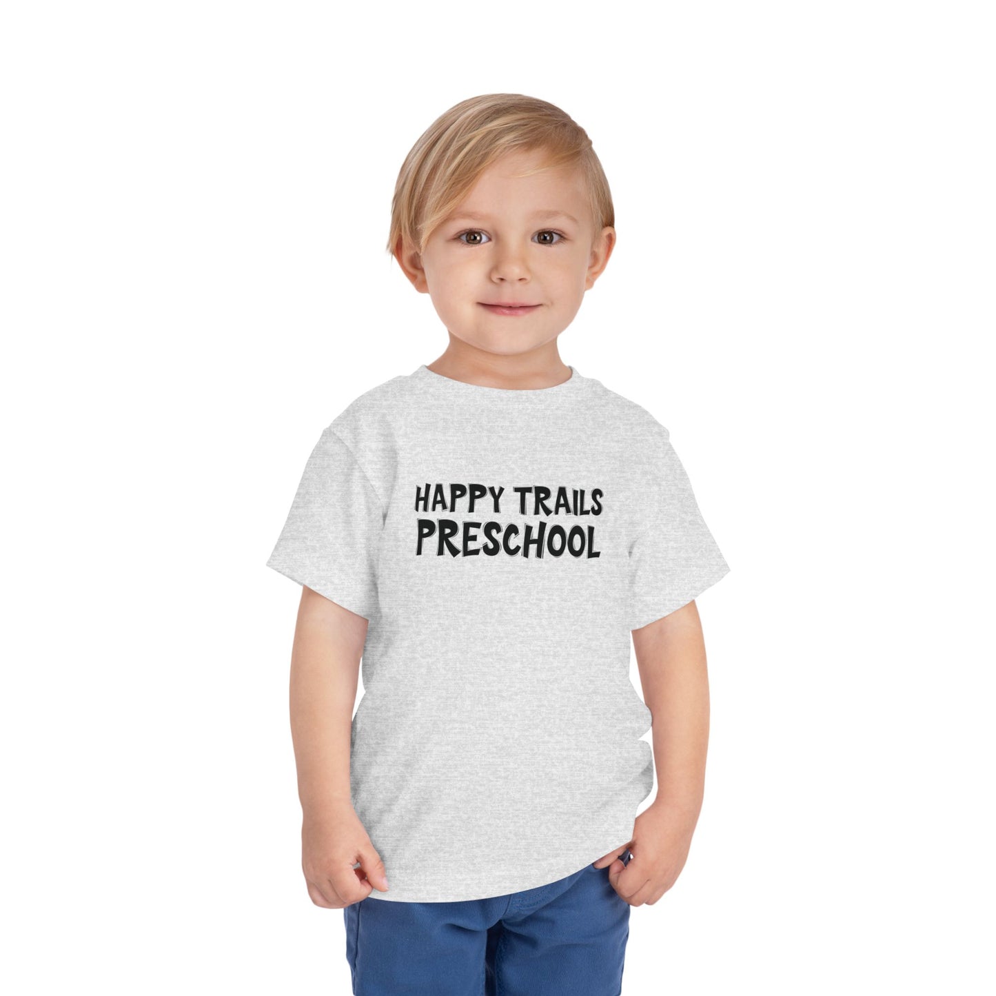 Custom School Name Toddler Bold Outlined T-Shirt