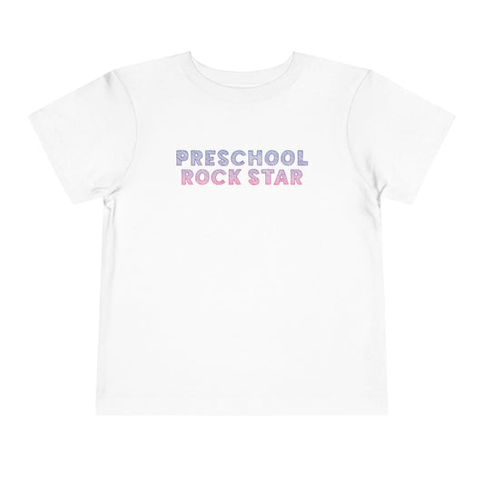 Custom Preschool Rockstar Toddler T-Shirt