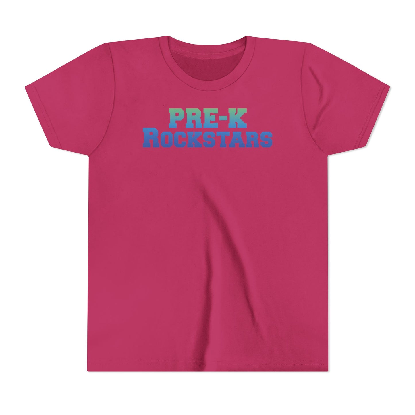 Custom Green-Blue Pre-K Rockstars Youth T-Shirt