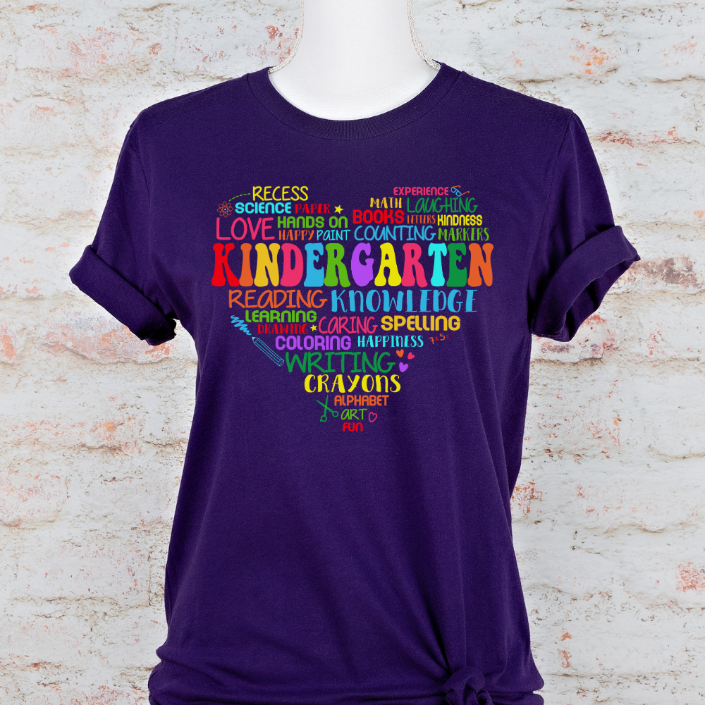 Custom Unisex Kindergarten Heart T-Shirt