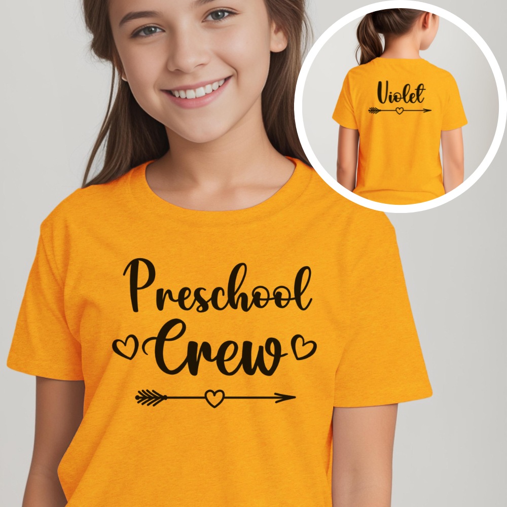 Custom Preschool Crew Youth T-Shirt