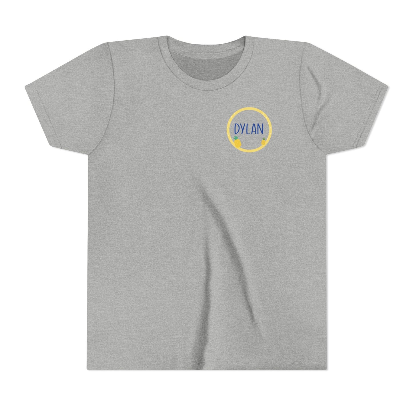 Custom Pineapple Circle Youth T-Shirt