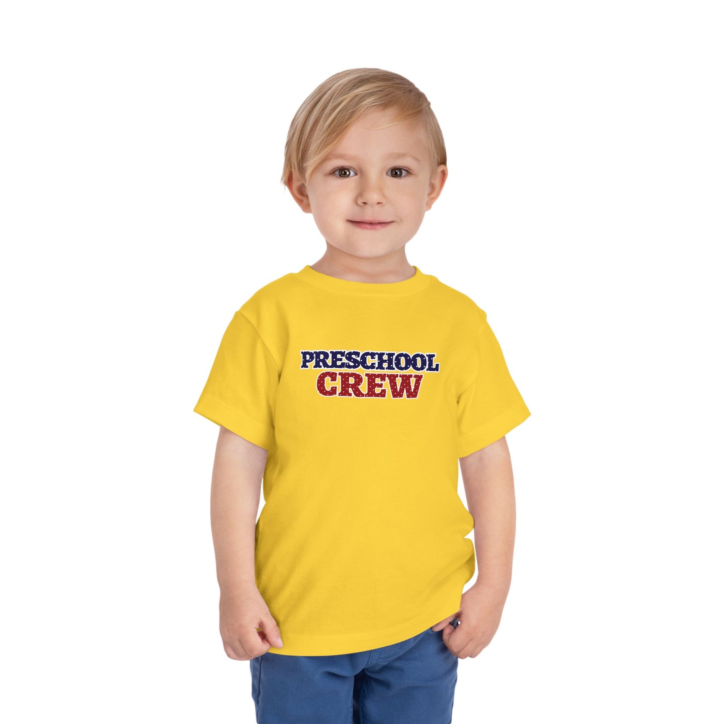 Custom Polka Dot Preschool Crew Toddler T-Shirt