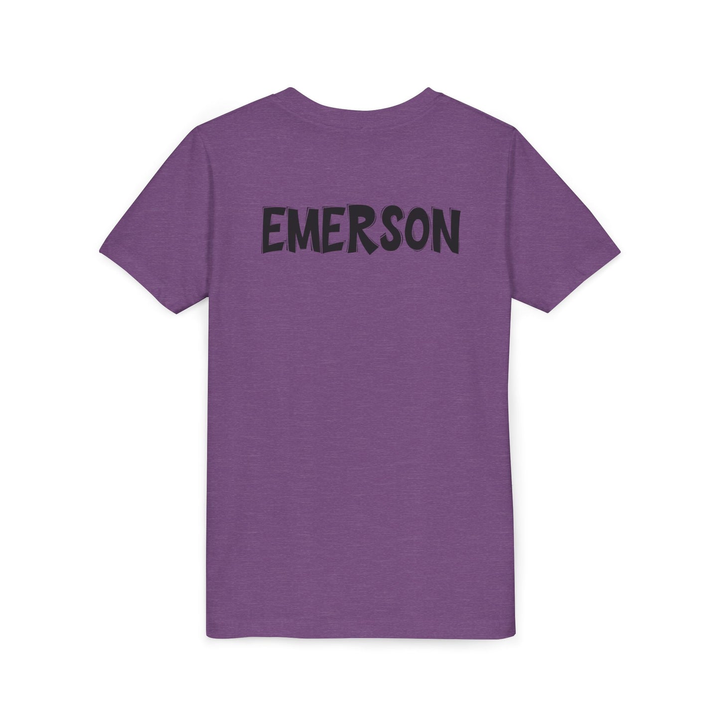 Custom School Name Bold Outlined Youth T-Shirt