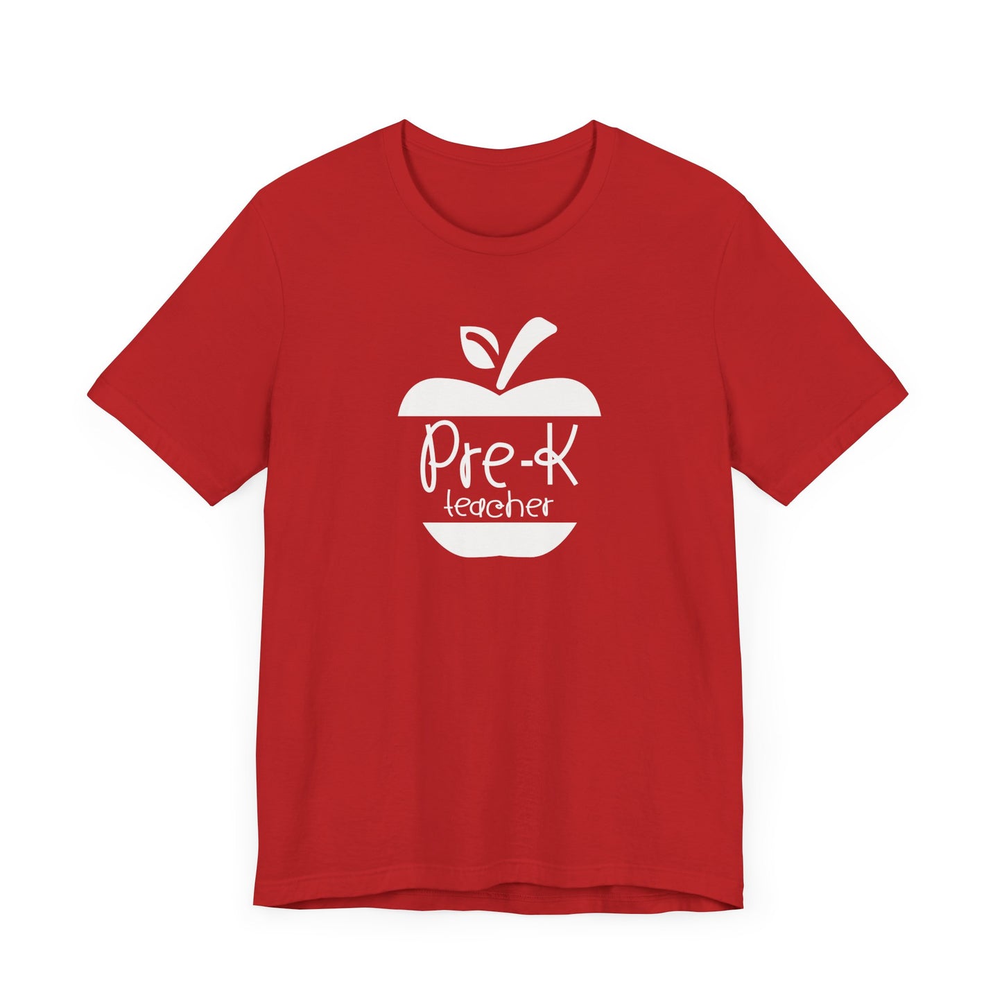 Custom Unisex Pre-K Teacher Apple Teacher T-Shirt
