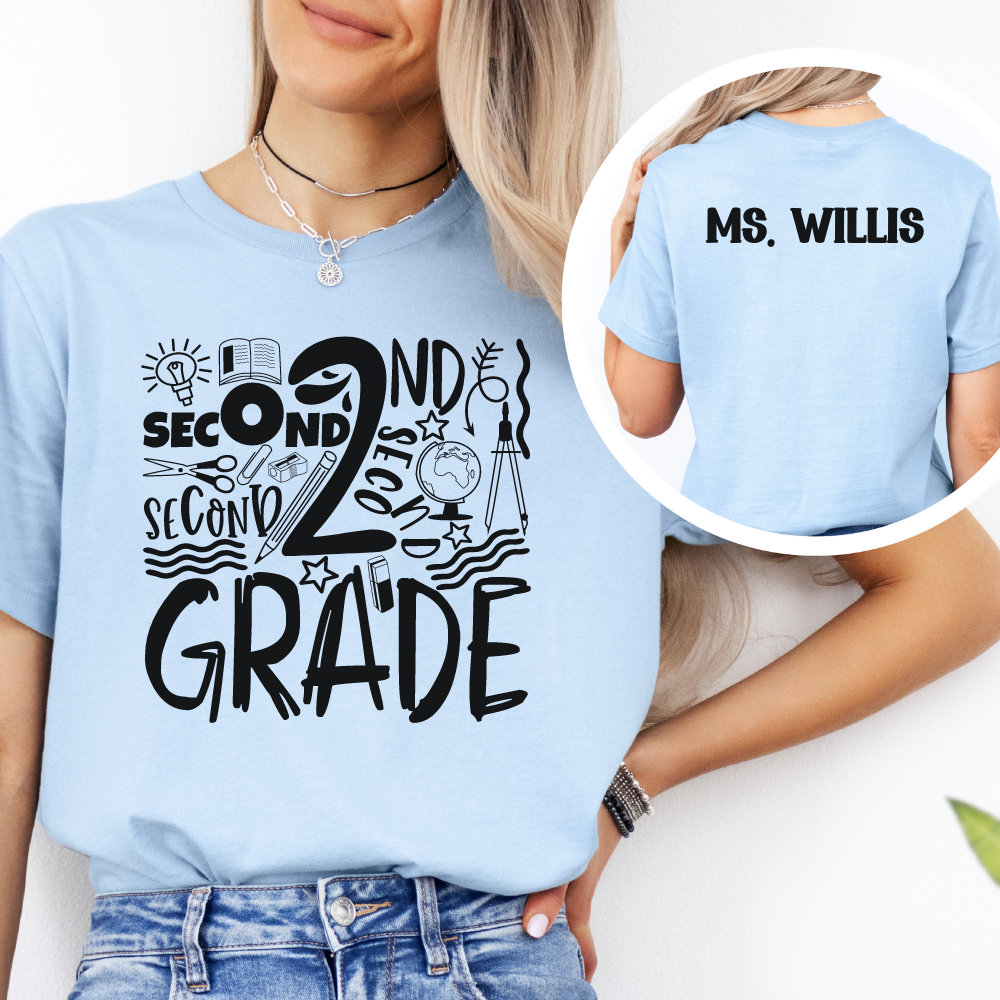 Custom Unisex 2nd Grade T-Shirt