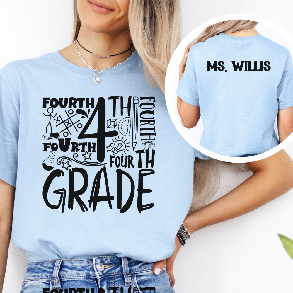 Custom Unisex 4th Grade T-Shirt