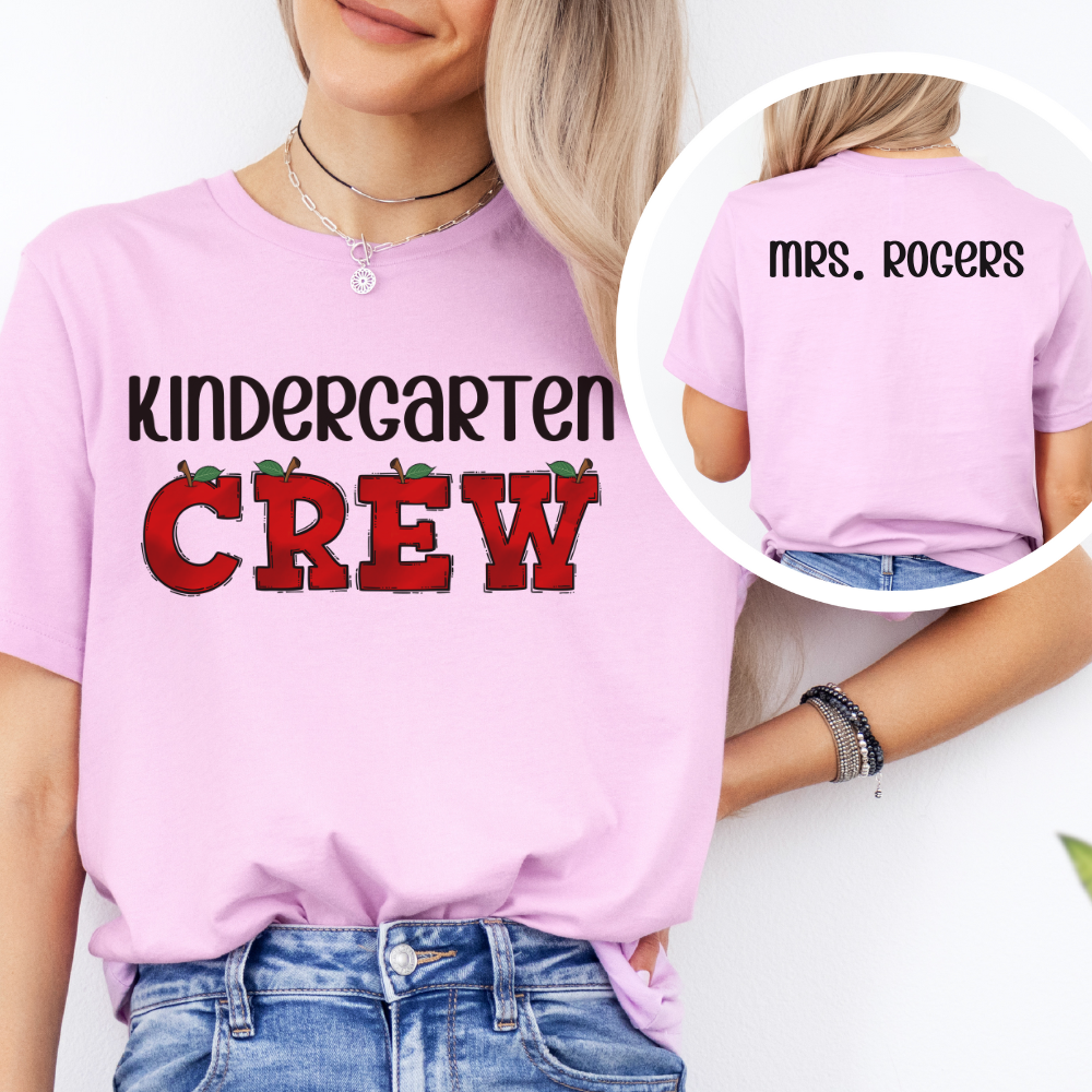 Custom Unisex Kindergarten Crew T-Shirt