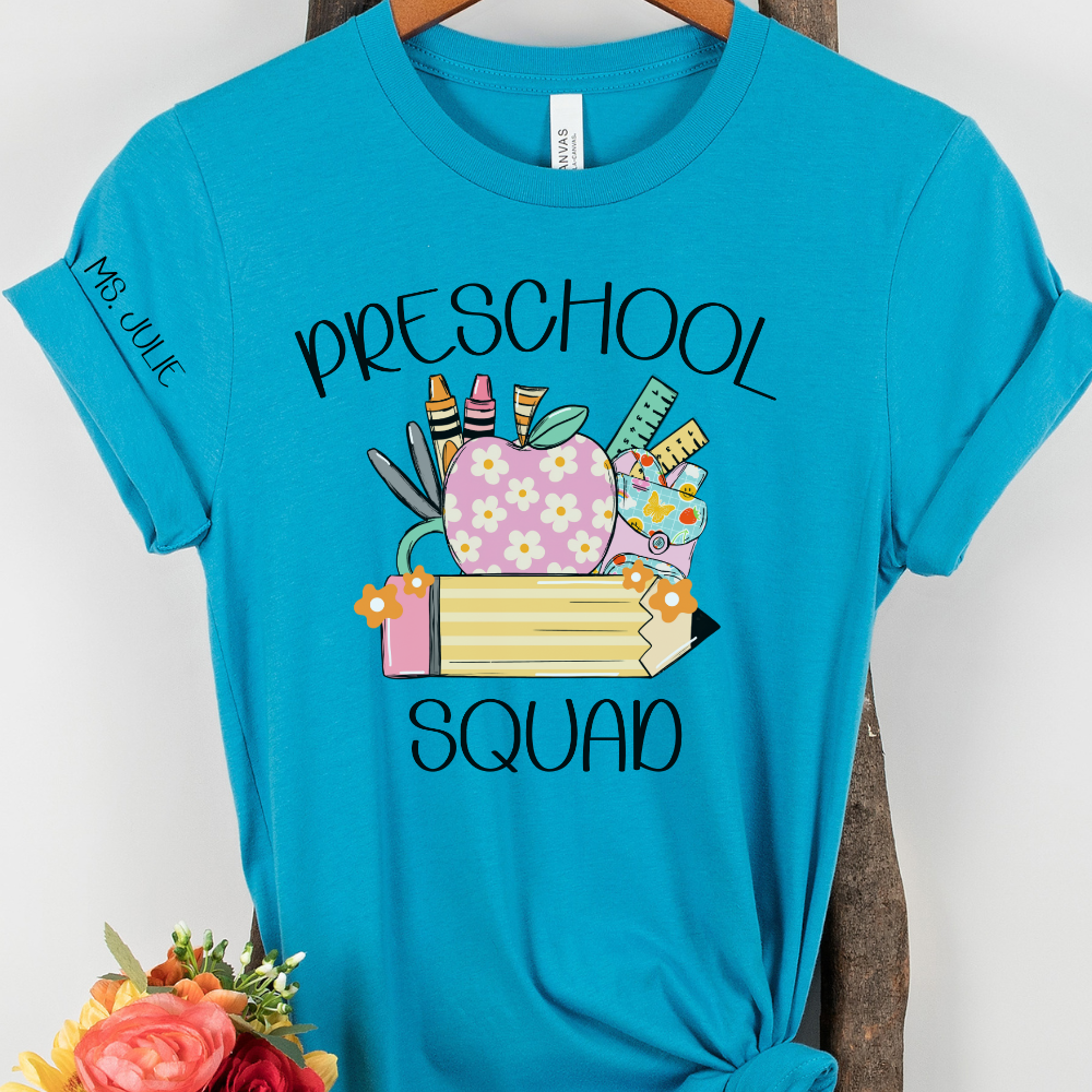 Custom Unisex Adult Preschool Squad T-Shirt