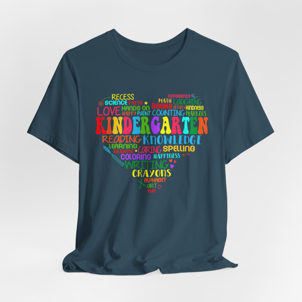 Custom Unisex Kindergarten Heart T-Shirt