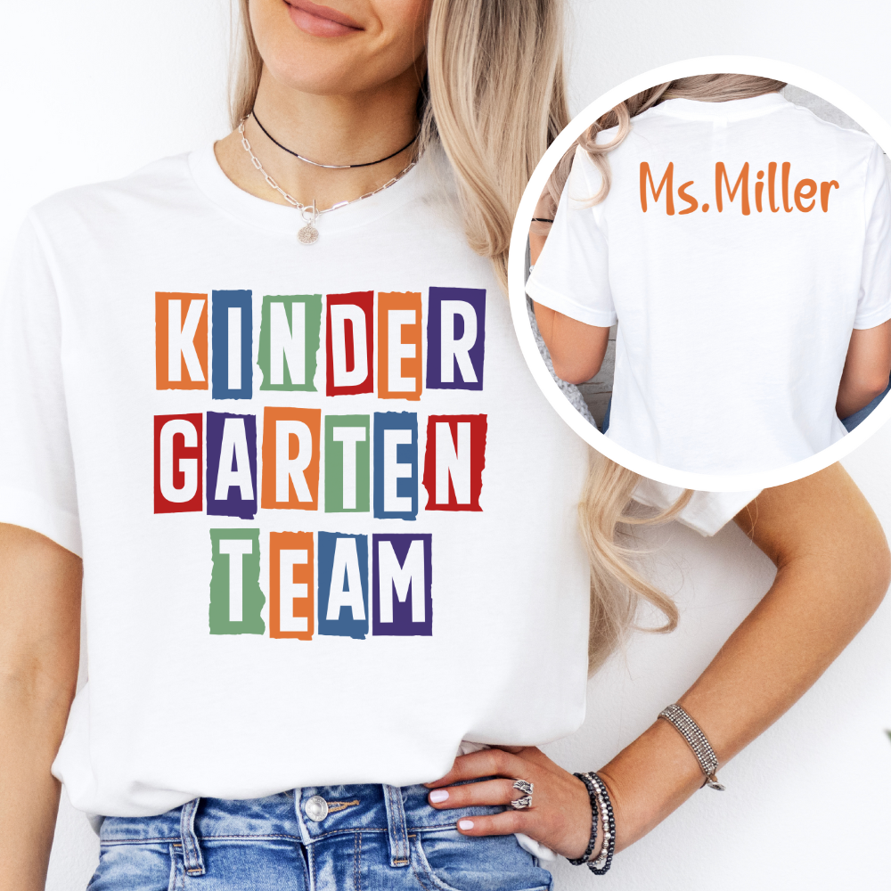 Custom Unisex Colorful Kindergarten T-Shirt