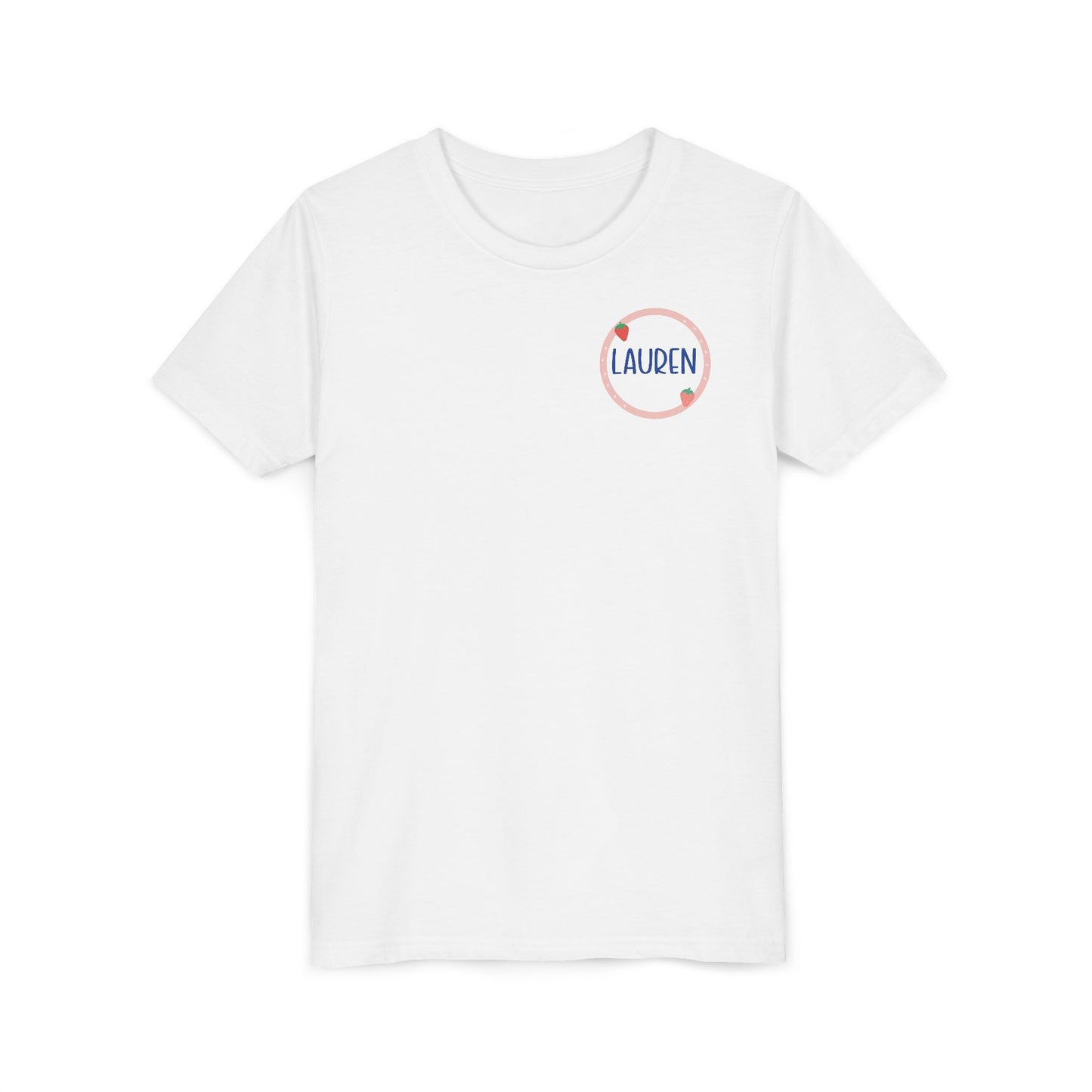 Custom Strawberry Circle Youth T-Shirt