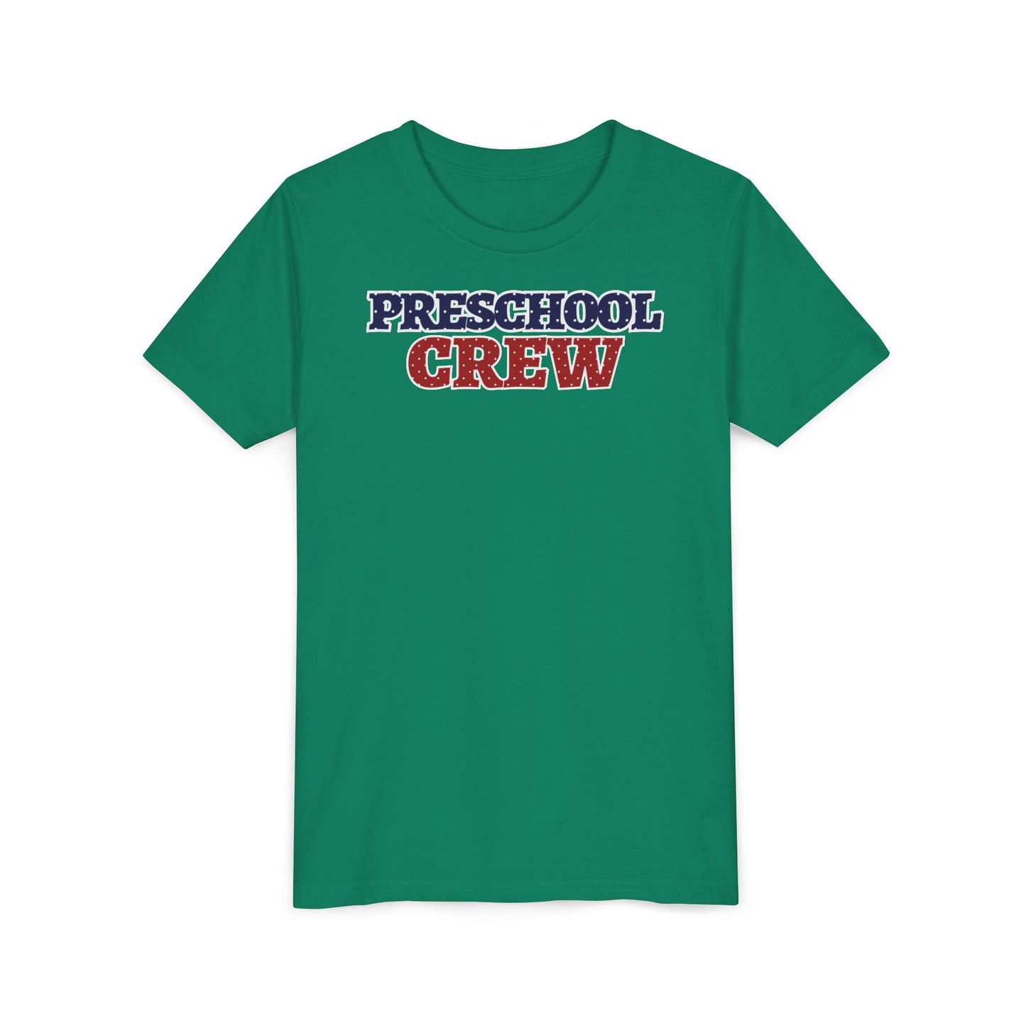 Custom Polka Dot Preschool Crew Youth T-Shirt
