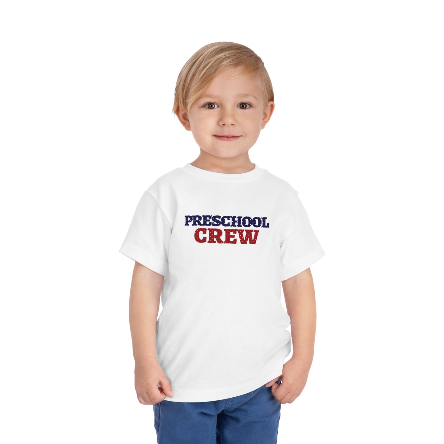Custom Polka Dot Preschool Crew Toddler T-Shirt