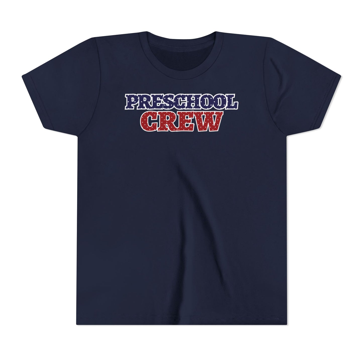 Custom Polka Dot Preschool Crew Youth T-Shirt