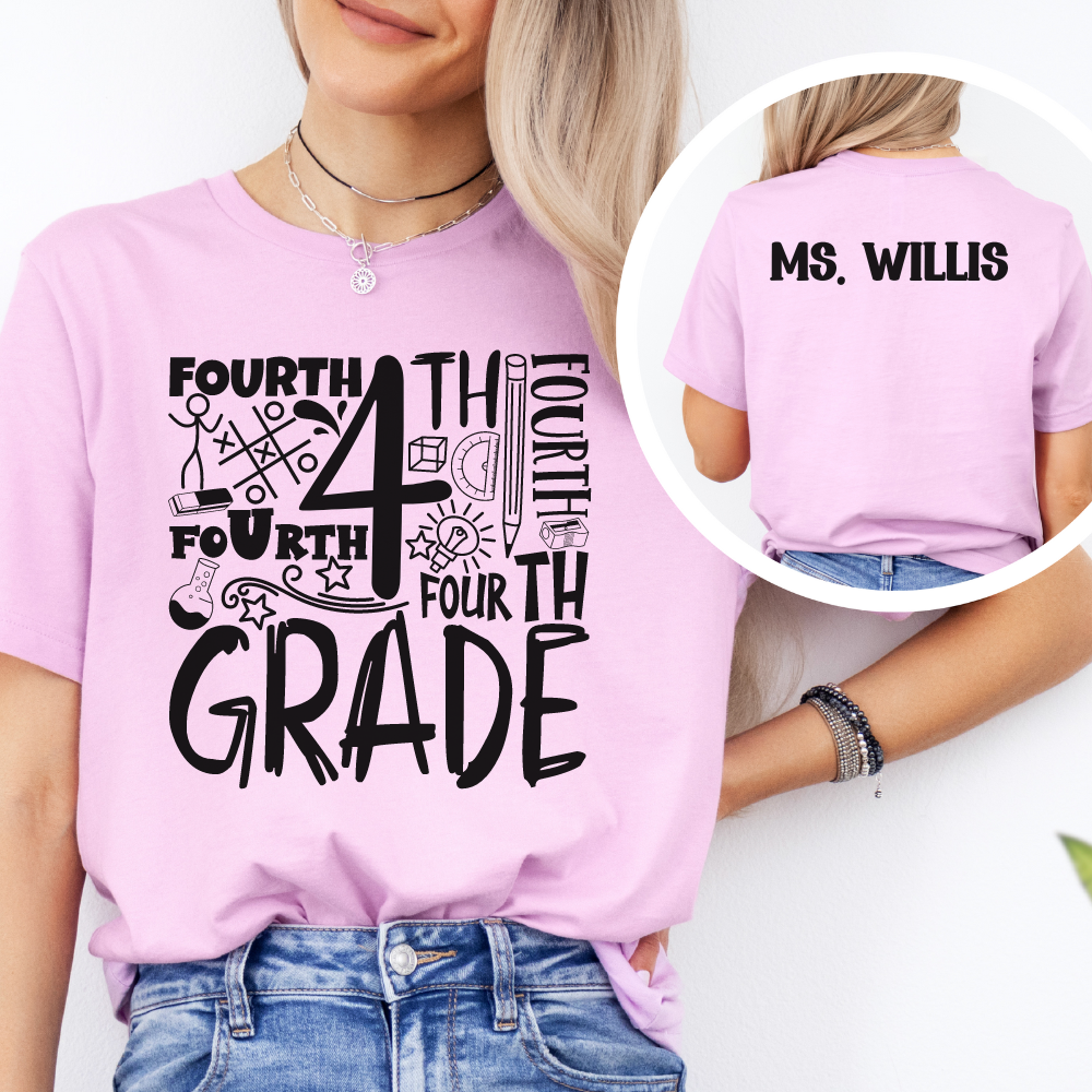 Custom Unisex 4th Grade T-Shirt