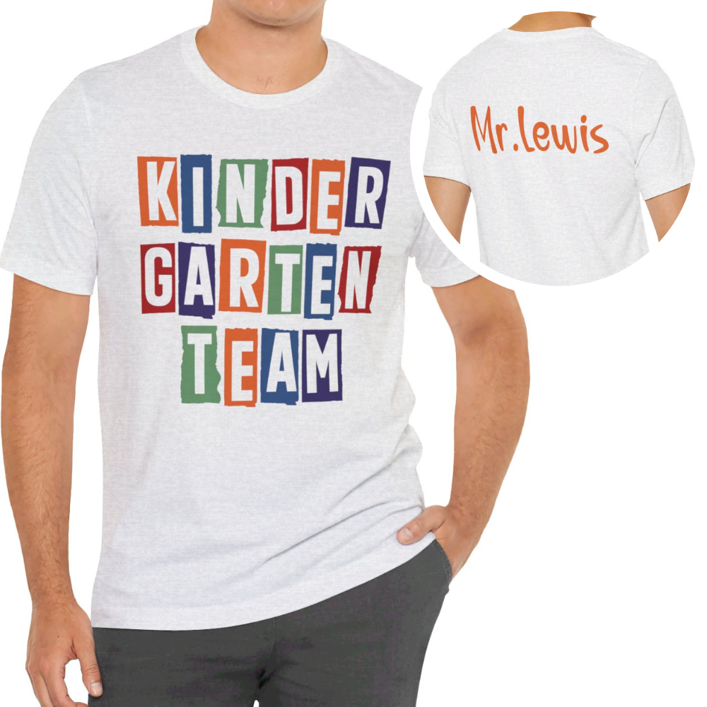 Custom Unisex Colorful Kindergarten T-Shirt