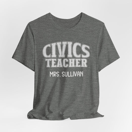 Custom Unisex Civics Teacher T-Shirt