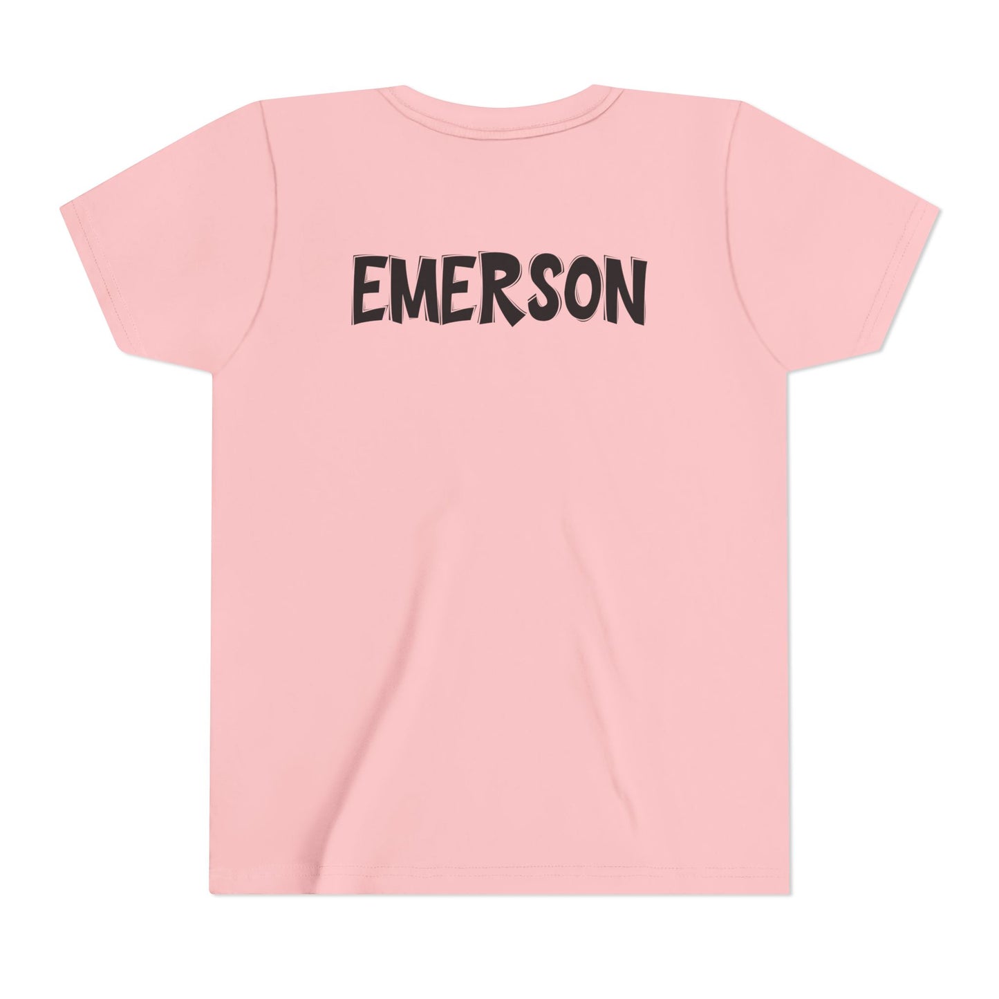 Custom School Name Bold Outlined Youth T-Shirt