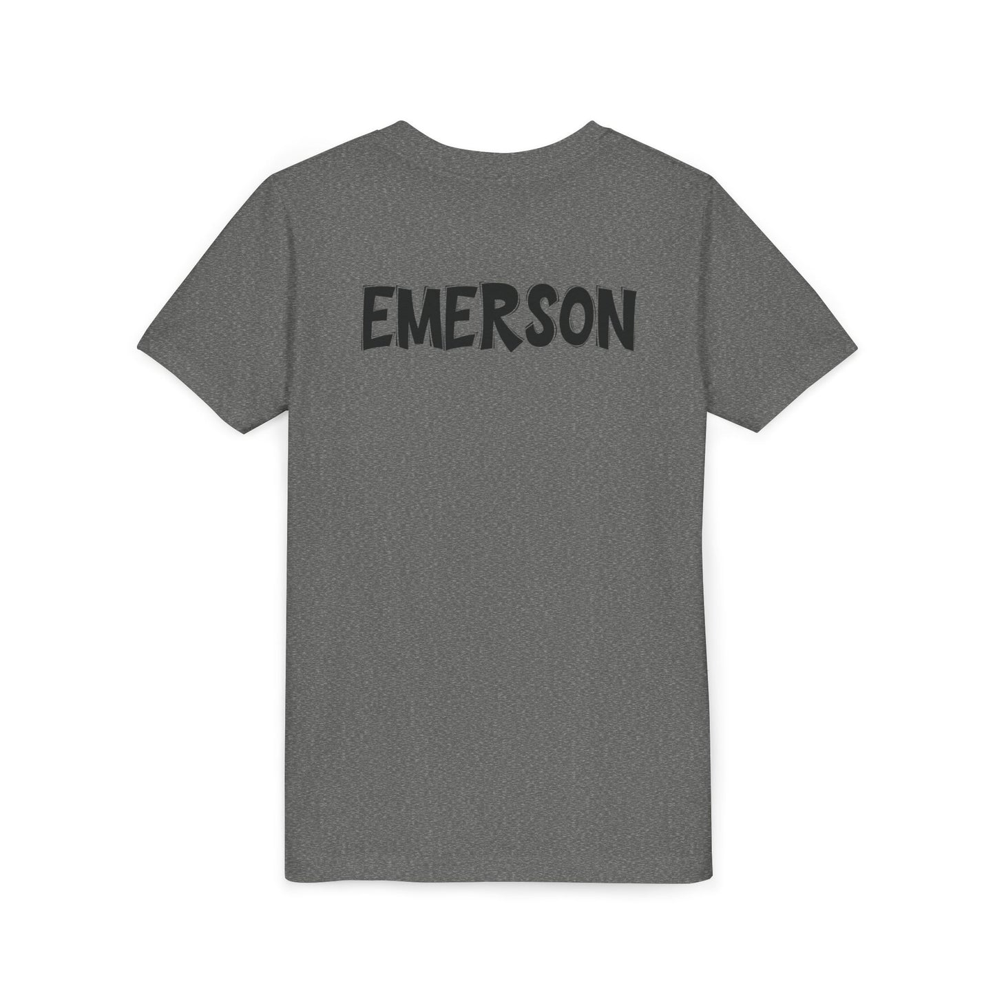 Custom School Name Bold Outlined Youth T-Shirt