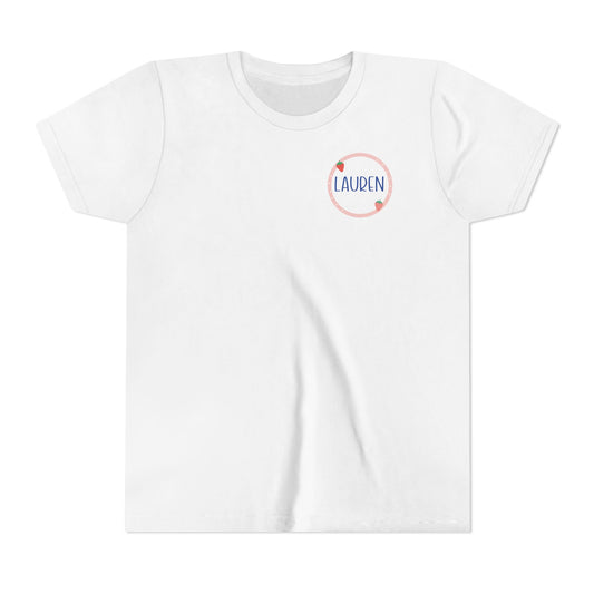 Custom Strawberry Circle Youth T-Shirt
