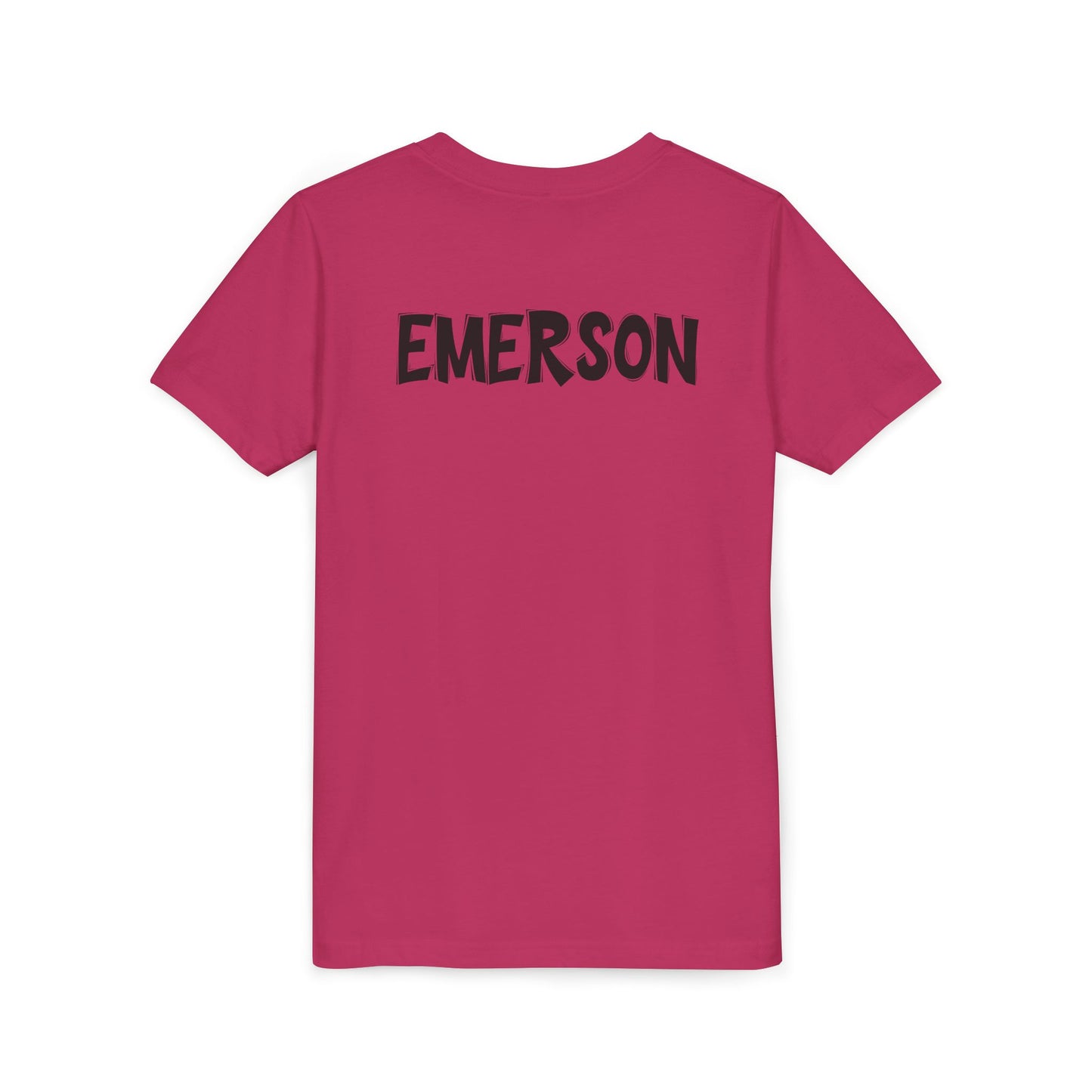 Custom School Name Bold Outlined Youth T-Shirt