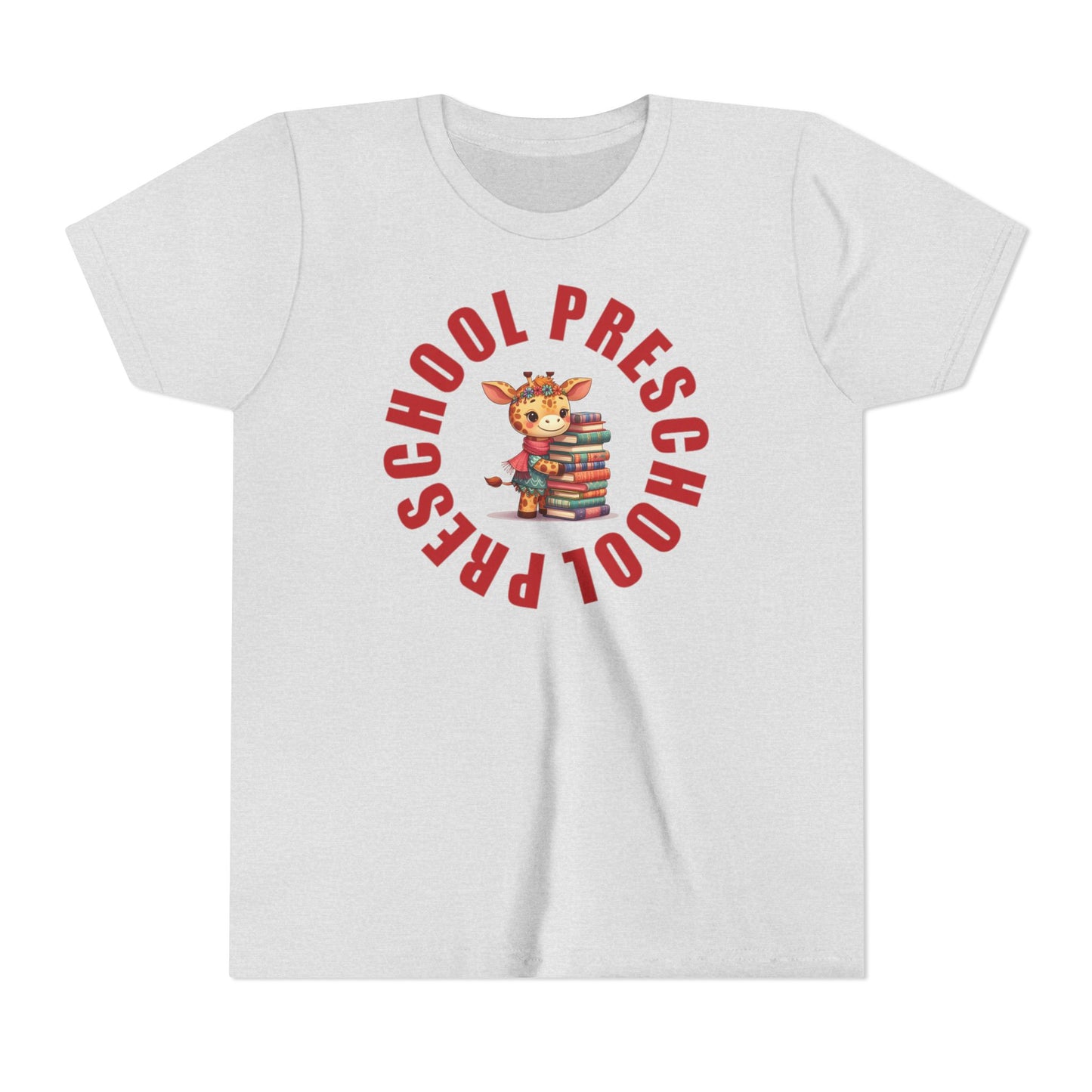 Custom Preschool Giraffe with Books Youth T-Shirt