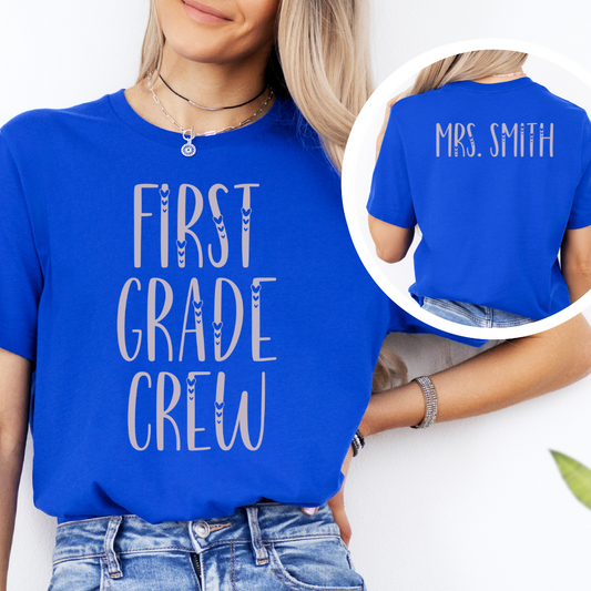 Custom Unisex First Grade Crew T-Shirt