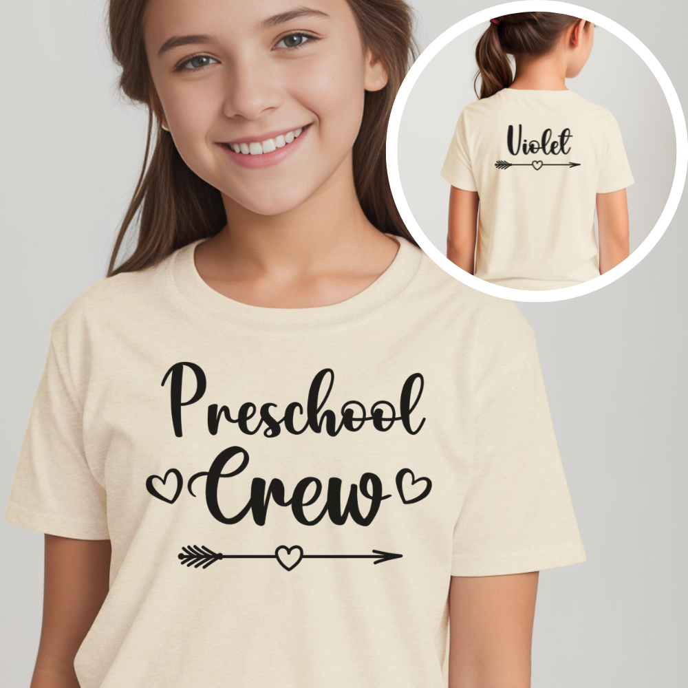 Custom Preschool Crew Youth T-Shirt