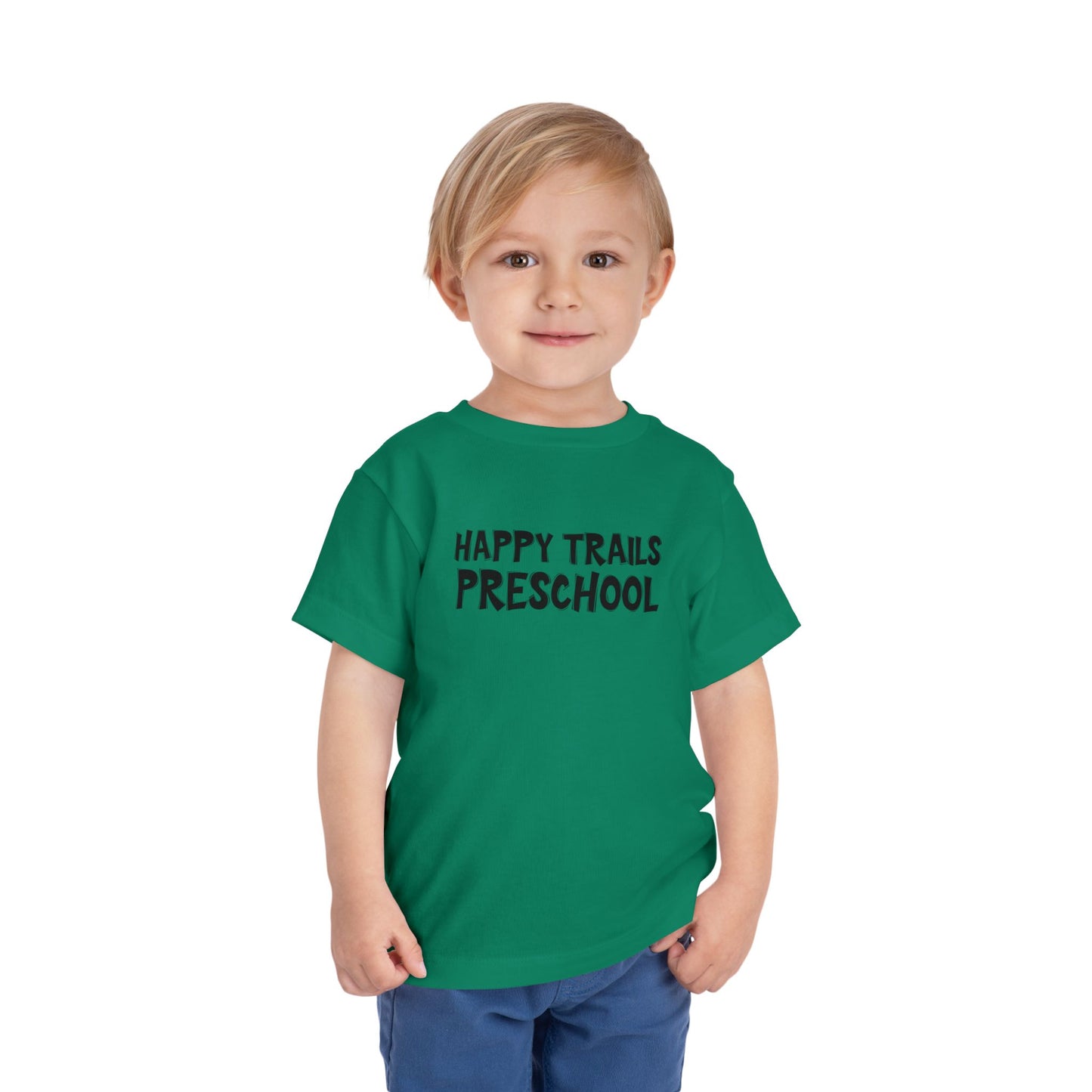 Custom School Name Toddler Bold Outlined T-Shirt