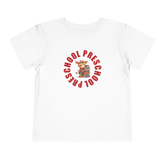Custom Preschool Giraffe with Books T-Shirt