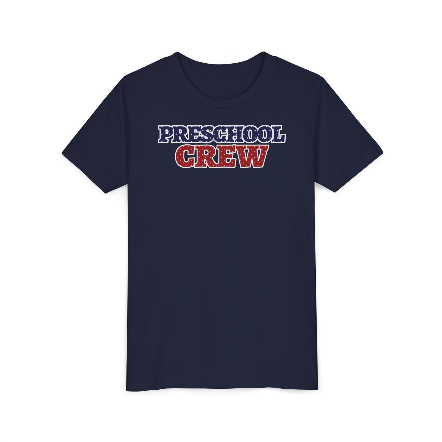 Custom Polka Dot Preschool Crew Youth T-Shirt