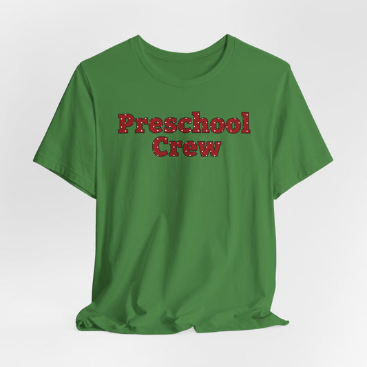 Custom Unisex Red Polka Dot Preschool Crew T-Shirt