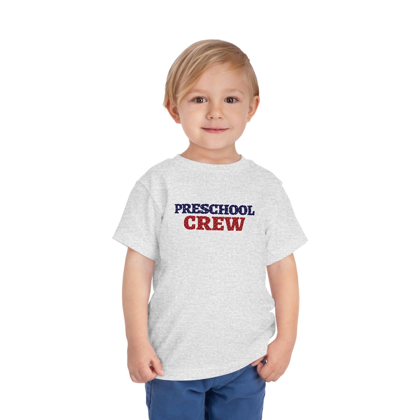 Custom Polka Dot Preschool Crew Toddler T-Shirt