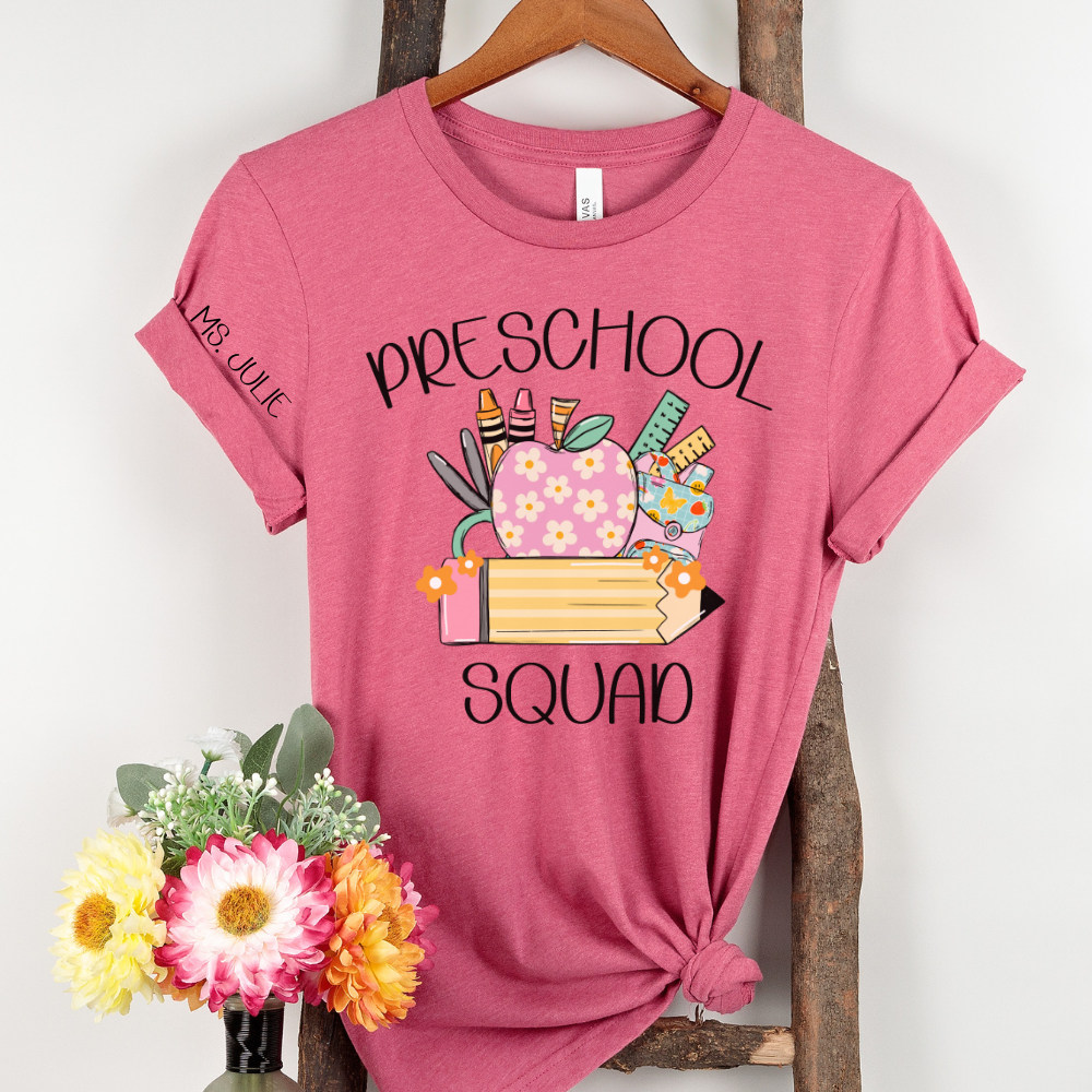 Custom Unisex Adult Preschool Squad T-Shirt
