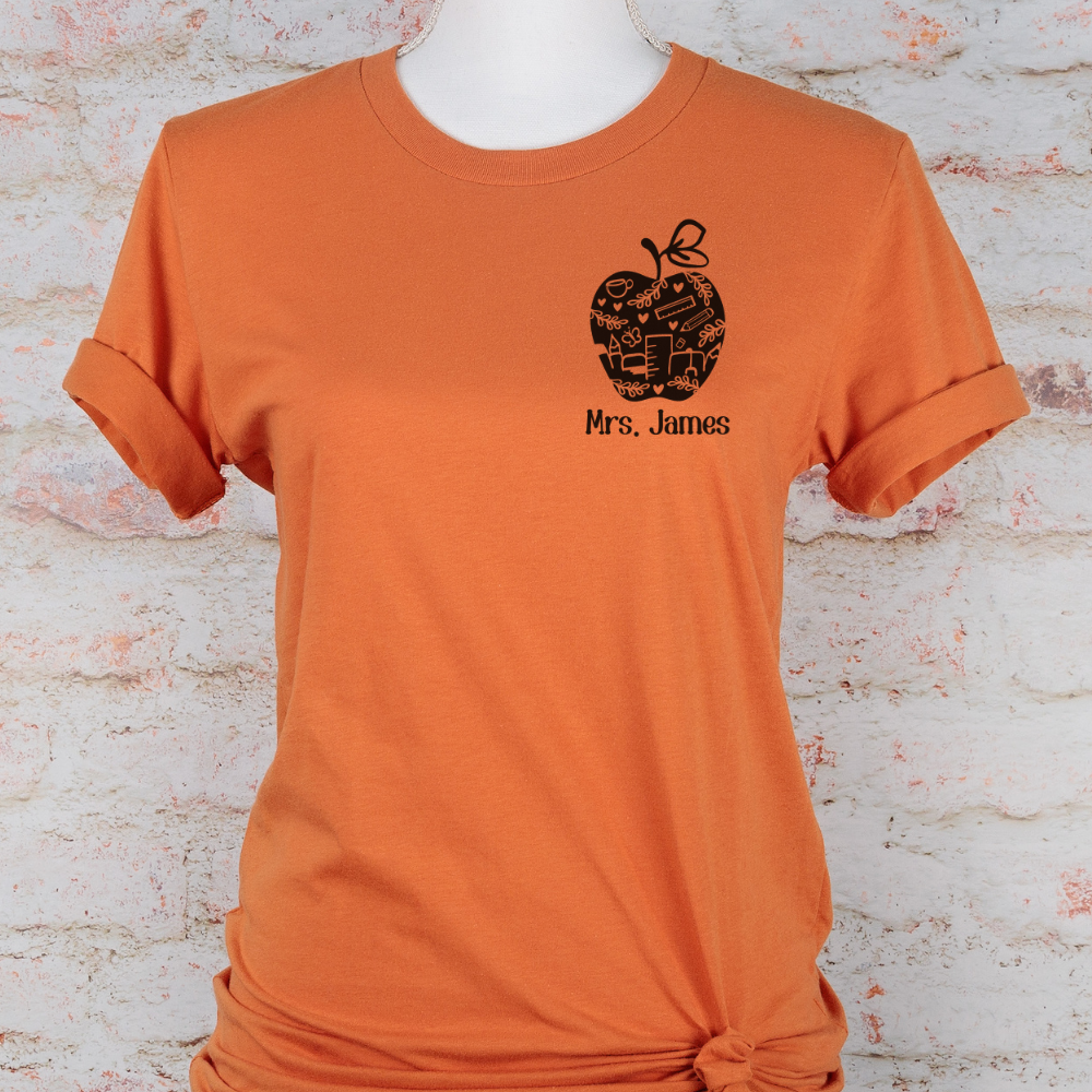 Custom Unisex Apple Print T-Shirt