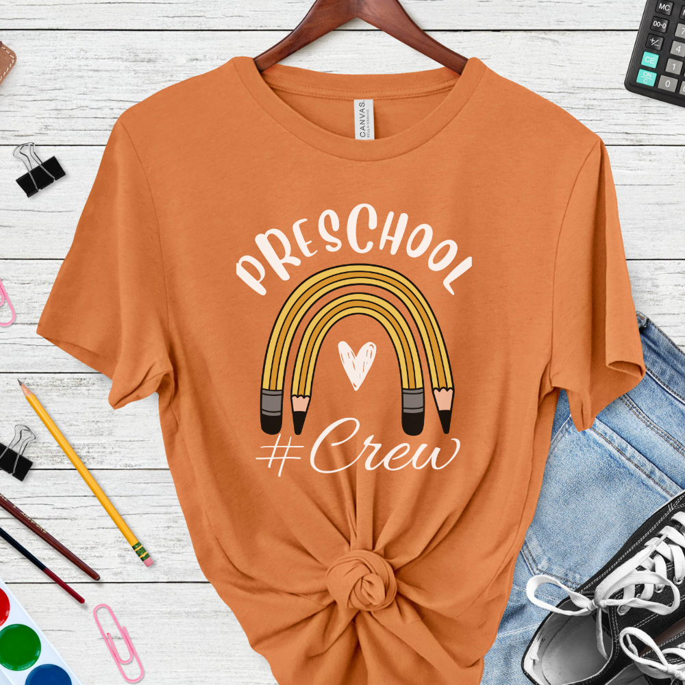 Custom Unisex Pencil Preschool Crew T-Shirt