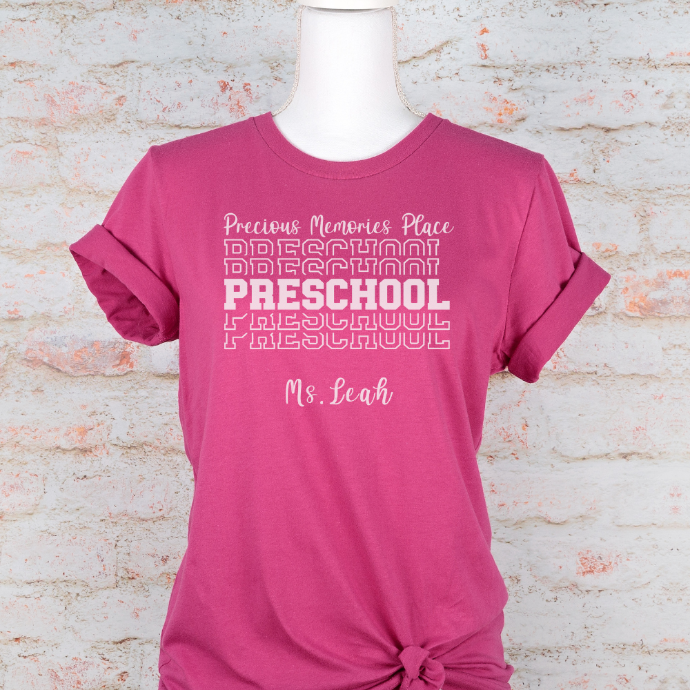 Custom Unisex Preschool Name T-Shirt