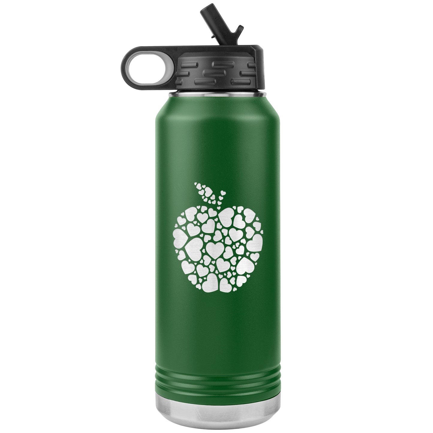 Apple Heart Water Bottle Tumbler