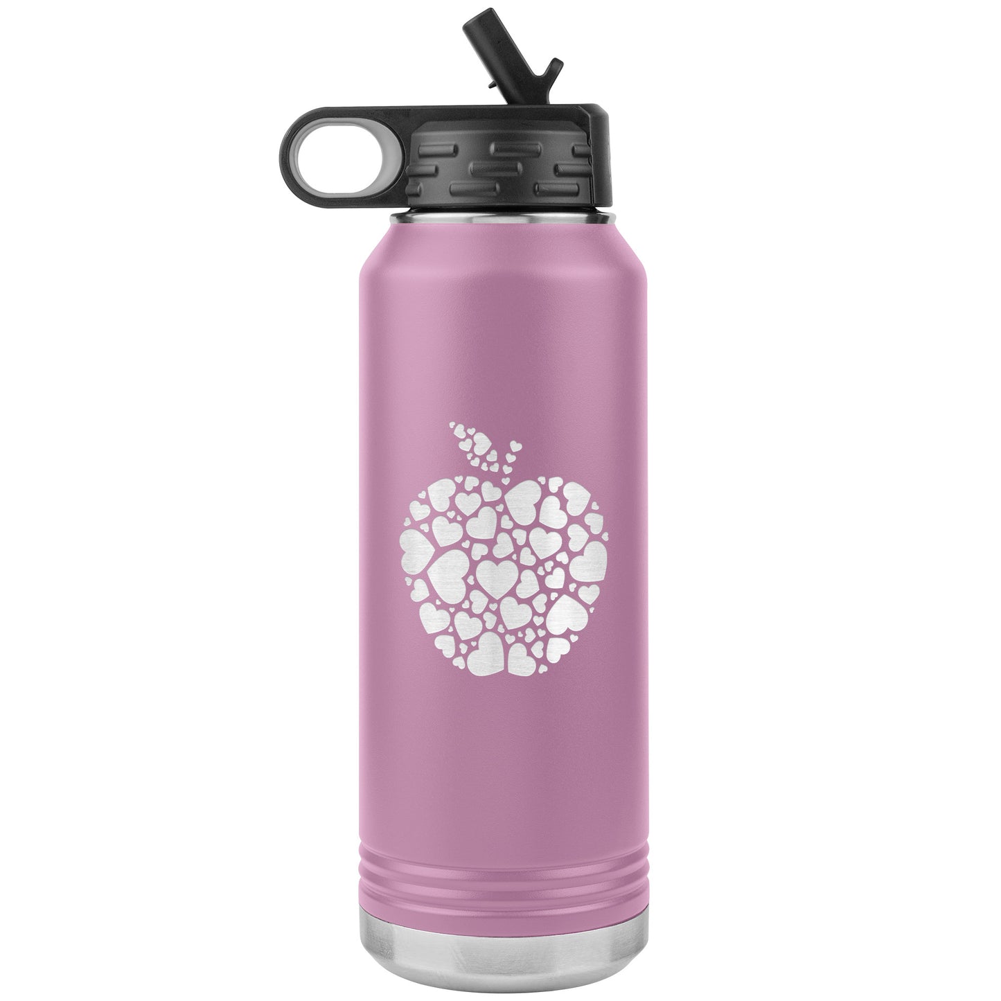 Apple Heart Water Bottle Tumbler