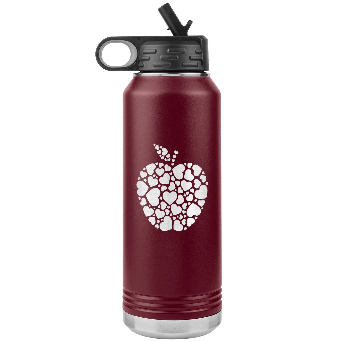 Apple Heart Water Bottle Tumbler