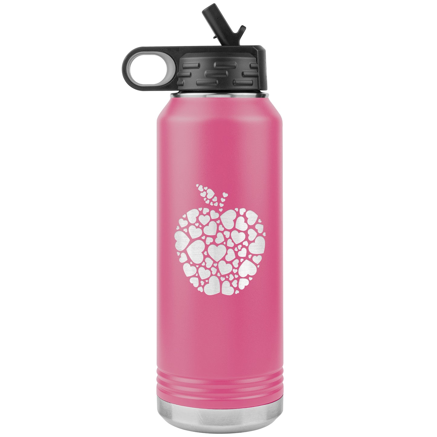 Apple Heart Water Bottle Tumbler