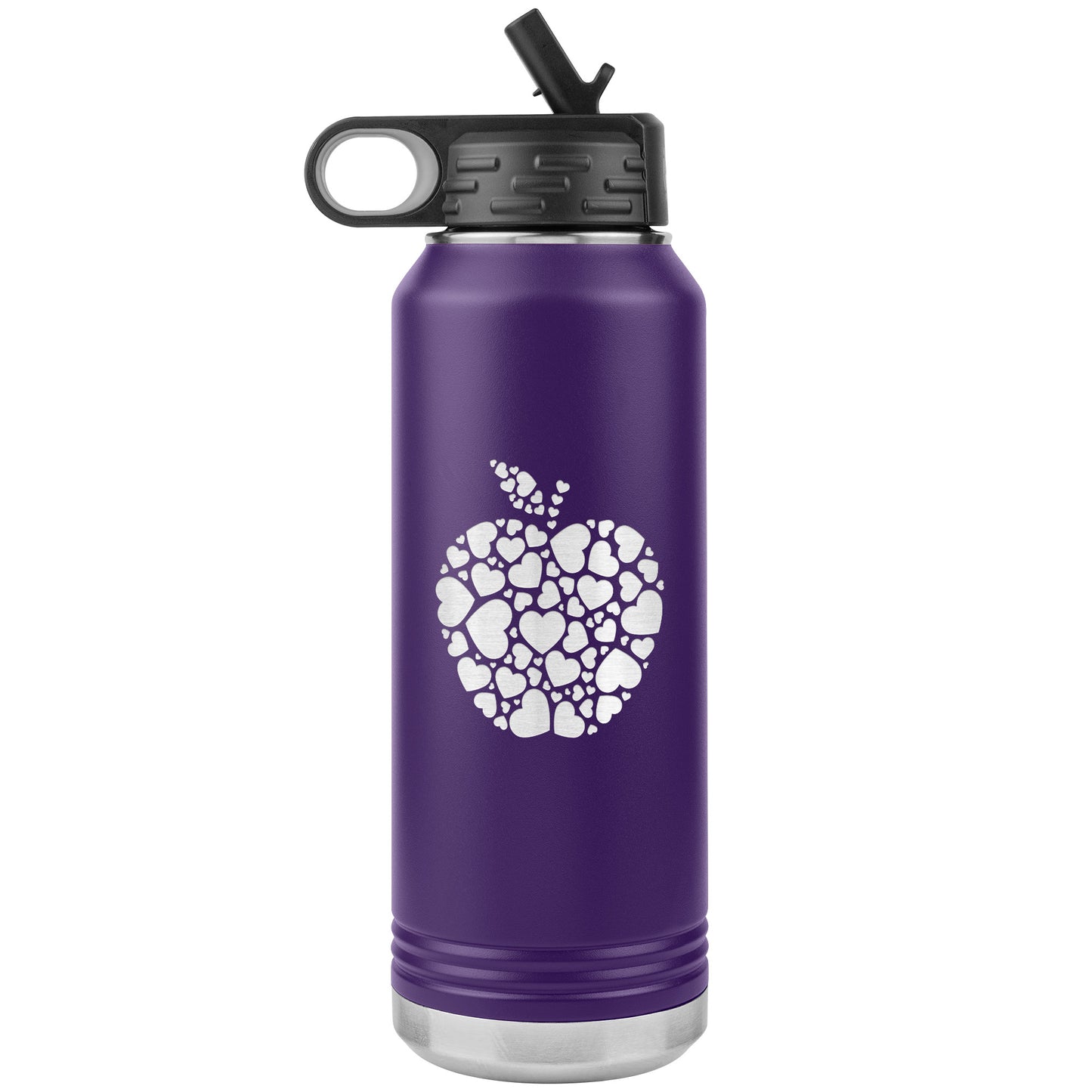 Apple Heart Water Bottle Tumbler