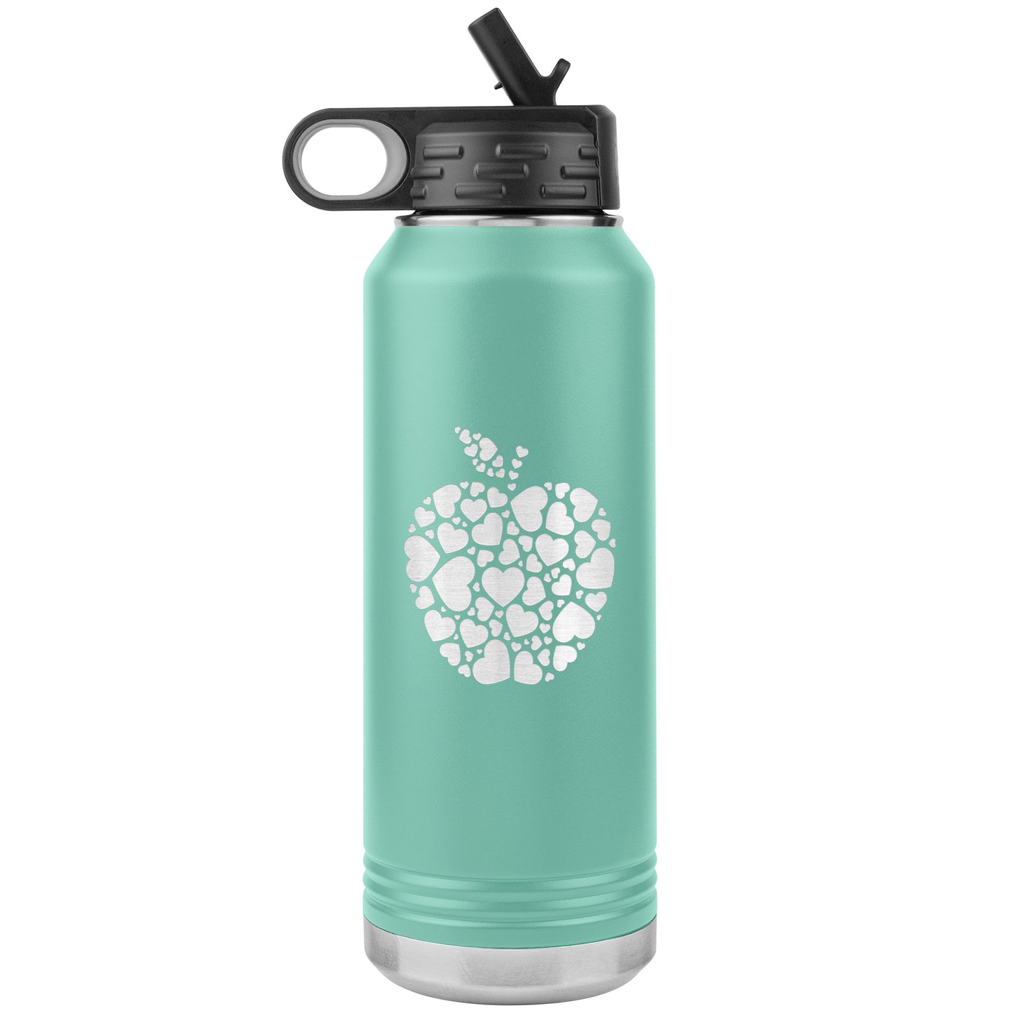 Apple Heart Water Bottle Tumbler