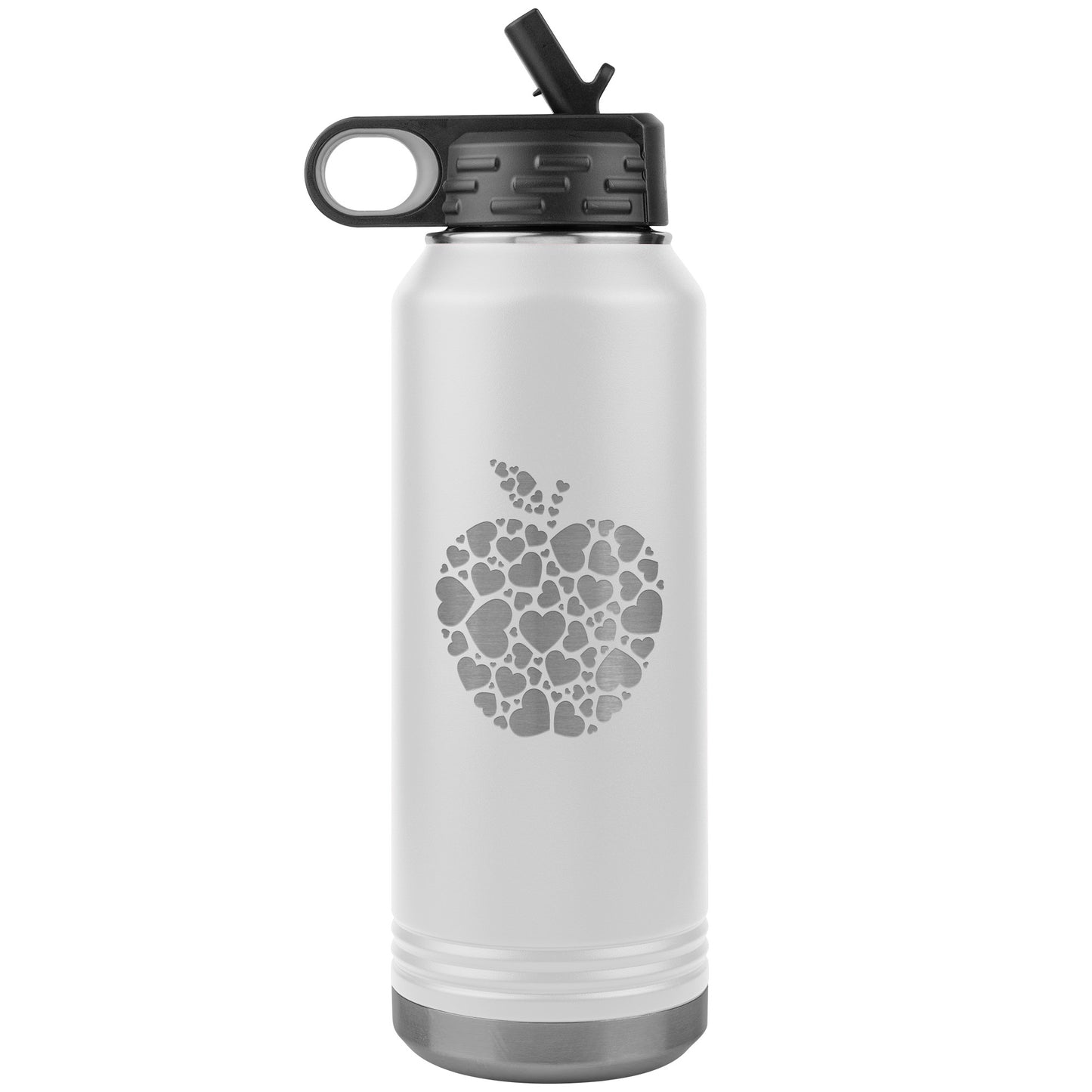 Apple Heart Water Bottle Tumbler