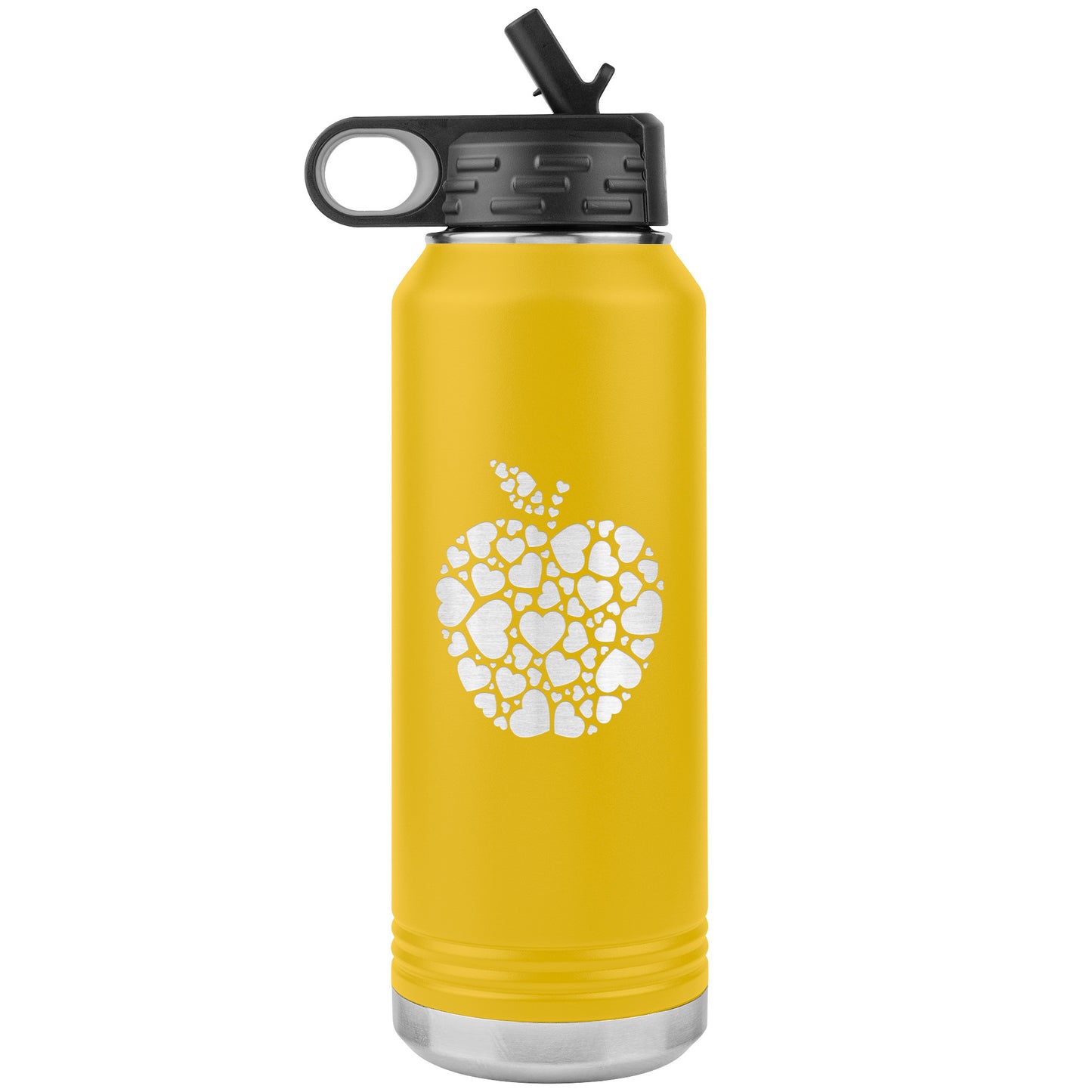 Apple Heart Water Bottle Tumbler